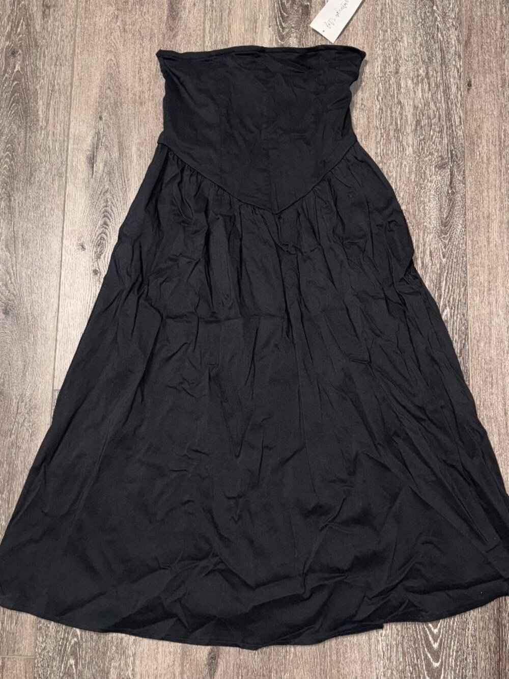 NEW 12th Tribe Womens Large Black Midi Dress Evening Cocktail Party NWT
